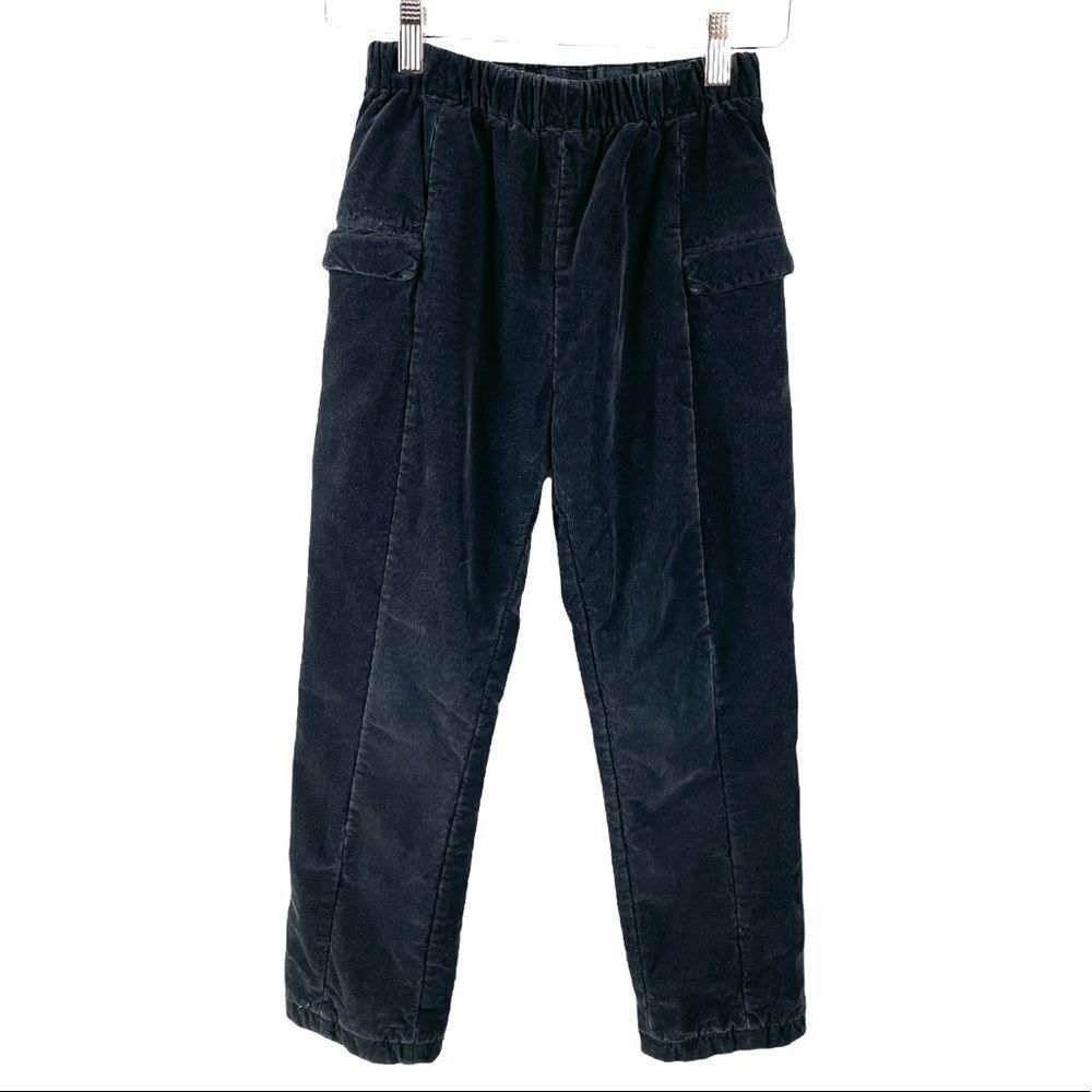 Jnby Kids Black Warm Lined Elasticated Corduroy Pants Size XL/8YR (130/59)